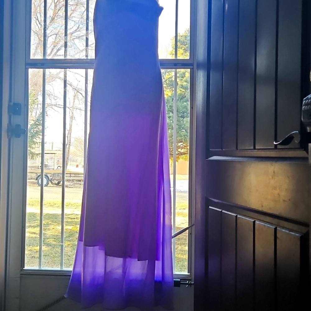 new 165 thea dora size 12 lavender with cavier beading  new without tags